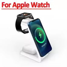 Carregador 3 em 1, sem fio para Celular, Fone de ouvido, Smartwatch